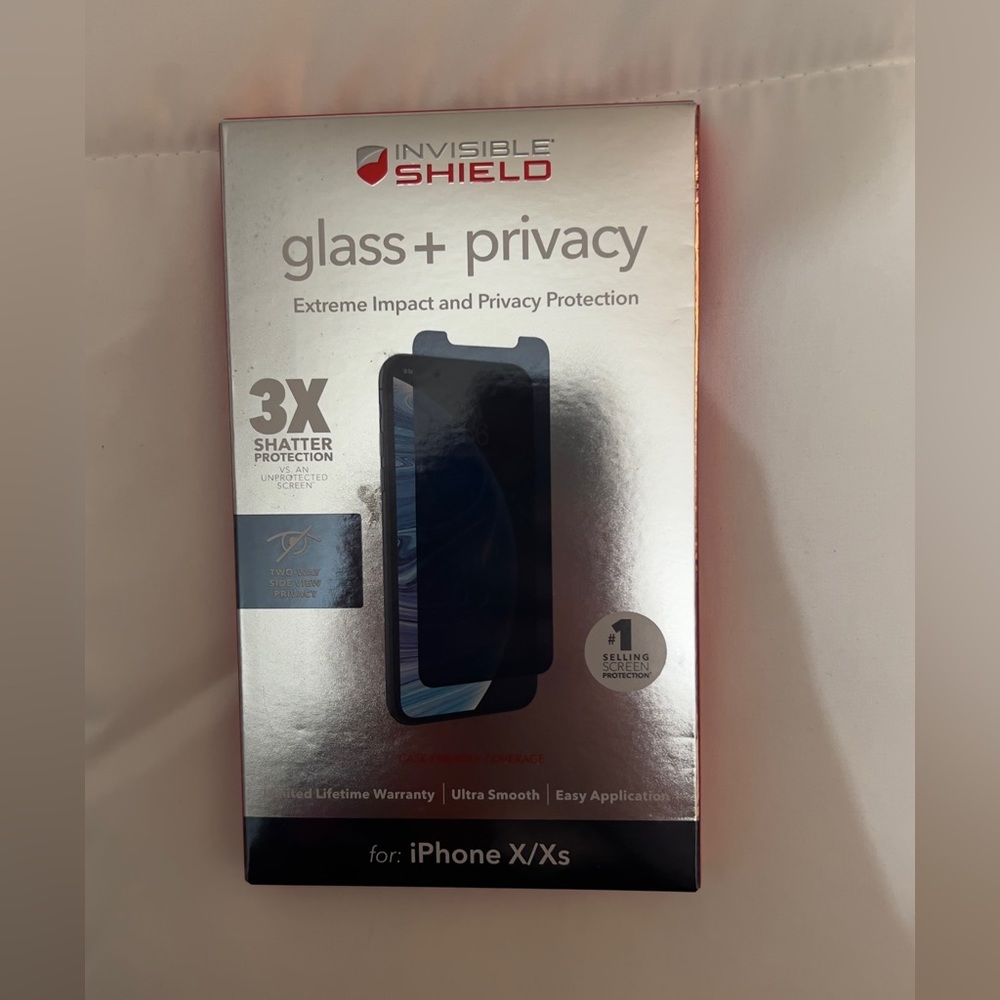 Invisible Shield Glass + Privacy IPhone X/XS Screen Protector